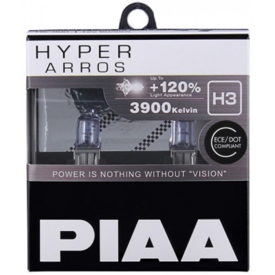 PIAA HYPER ARROS H3 12V 55W +120% 3900K (2 Lâmpadas)