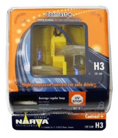 Narva Contrast+ 2700K H3 12v/55w (2 Lâmpadas)