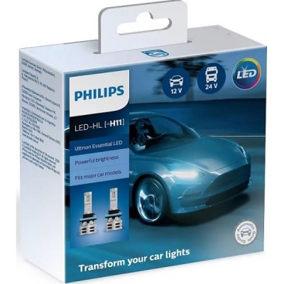 Philips LED H11 Ultinon Essential Led ( 2 Lâmpadas )