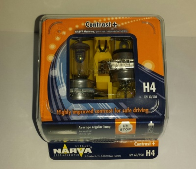 Narva Contrast+ 2700K H4 12v/55/60w (2 Lâmpadas)