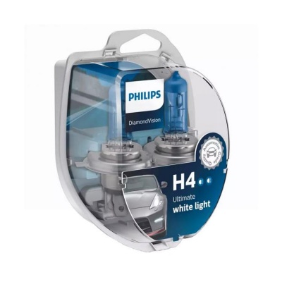 Philips Diamond Vision 5000K 12v 55/60w H4 (2 lâmpadas)