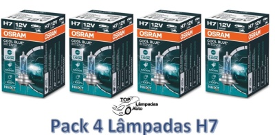 (Pack 4 Lâmpadas H7) Osram Cool Blue Intense NG +100% 5000K