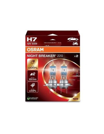 Osram Night Breaker +220% H7 (2 Lâmpadas)