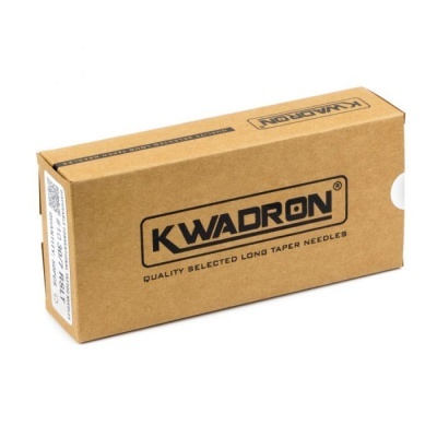 Caixa de cartão castanho com ologotipo KWADRON e texto em preto