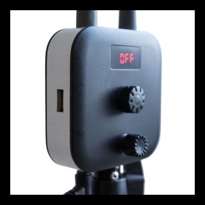 LÂMPADA DOUBLE-LIGHT + TRIPÉ - COM TEMPERATURA DE COR E POTÊNCIA AJUSTÁVEIS