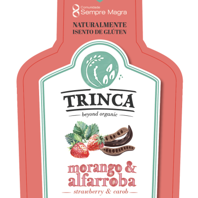 Granola de alfarroba e morango, naturalmente isenta de glúten, baixa em açúcares - 400g