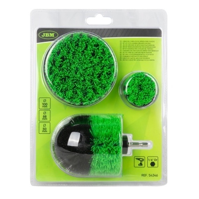 CONJUNTO DE 3 ESCOVAS DE LIMPEZA PARA BERBEQUIM | 54346