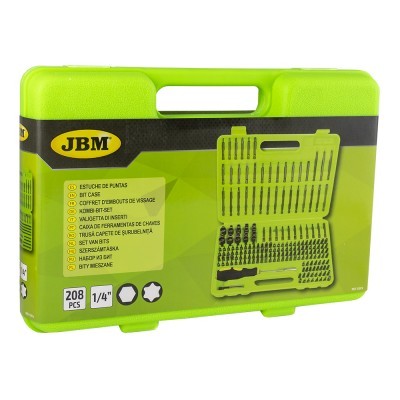 Caixa de Ferramentas JBM com 208 Bits de Chave de Fenda 53574