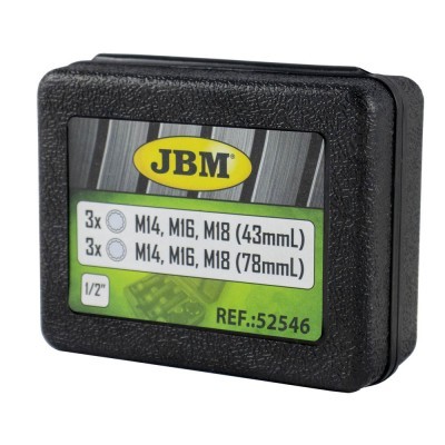 SET DE 6 CHAVES E PONTAS XZN DE IMPACTO DE 1/2" 52546