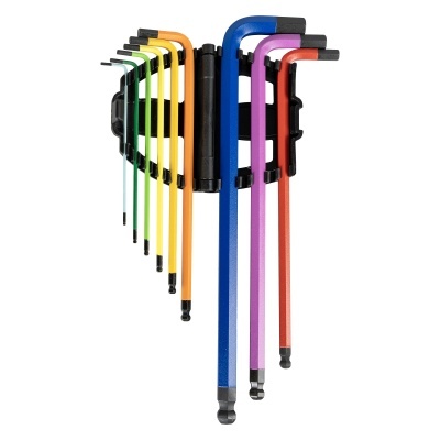 CHAVES HEXAGONAIS EXTRA LONGAS PINTADAS A CORES COM PONTA REDONDA 54531