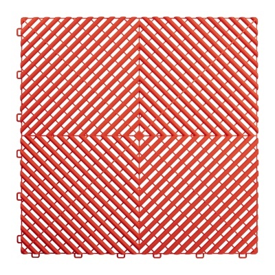 Piso perfurado em PP vermelho | 54909