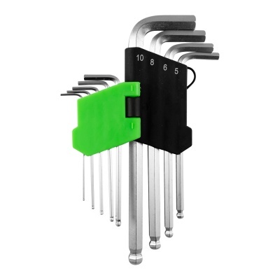 JOGO DE 9 CHAVES HEXAGONAIS LONGAS 53740