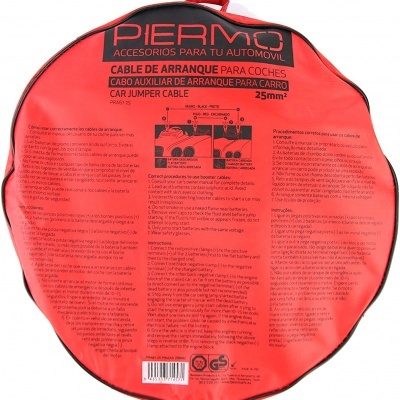 Kit de cabos de arranque de bateria com luz 25mm 4m PRA67-25