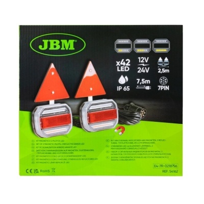 Conjunto magnético com 2 sinalizadores de led e 2 triângulos refletores | 54162