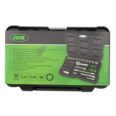 CAIXA DE FERRAMENTAS 56 CHAVES HEXAGONAIS 1/4 | 54105