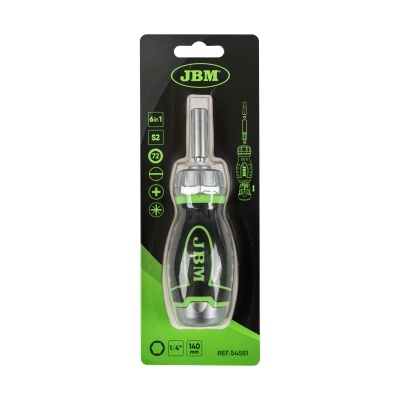 CHAVE DE FENDAS CURTA COM ROQUETE 6 EM 1 | 54551