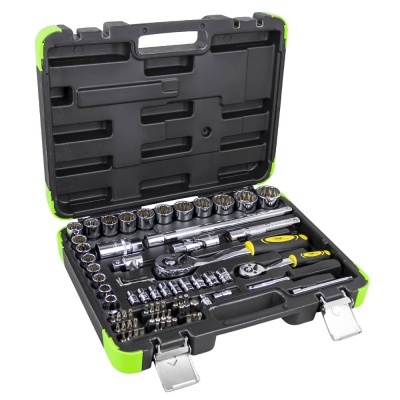 CAIXA DE FERRAMENTAS DE 74 PEÇAS COM CHAVES DE 12 FACES 53074