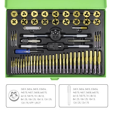 CONJUNTO FERR CORTE 58P. MACHOS E CAÇONETES RECOBERTAS DE TITÁNIO 50792