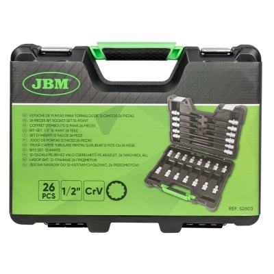 JOGO DE PONTAS 12 FACES 26 PEÇAS 1/2" 52603