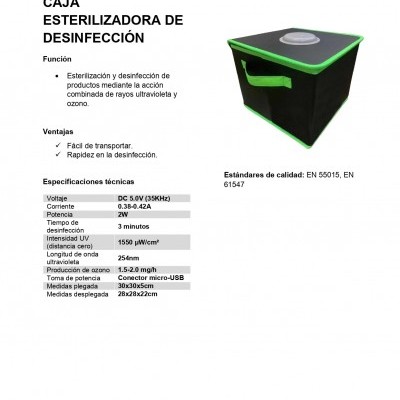 Caixa Esterilizadora Desinfeção por Ozono  53838