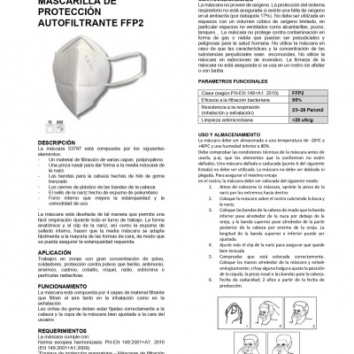 MASCARA DE PROTEÇÃO FFP2 ANTI EMBACIAMENTO (10 Unidades) 53787