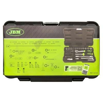 CAIXA DE FERRAMENTAS COM 56 CHAVES DE 12 FACES | 54140