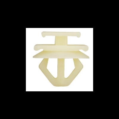 Clips de fixação em plástico creme com formato em âncora