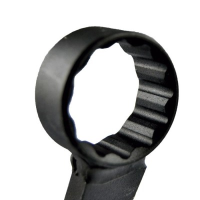 Chave inglesa dentada preta de metal