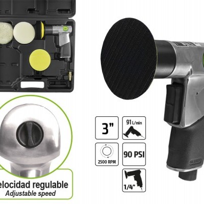 CONJUNTO MINI MÁQUINA DE POLIMENTO JBM 3" PNEUMÁTICA 53576