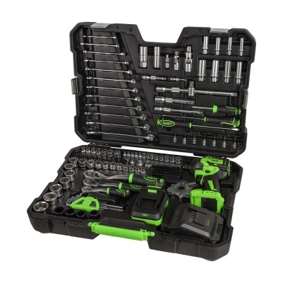 Conjunto de ferramentas JBM num estojo preto com detalhes verdes