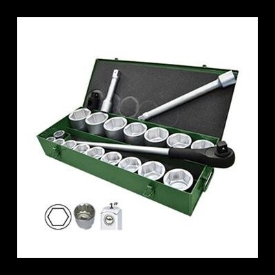 CAIXA DE FERRAMENTAS COM 22 PEÇAS AUTOCLER 1" HEXAGONAIS 51616