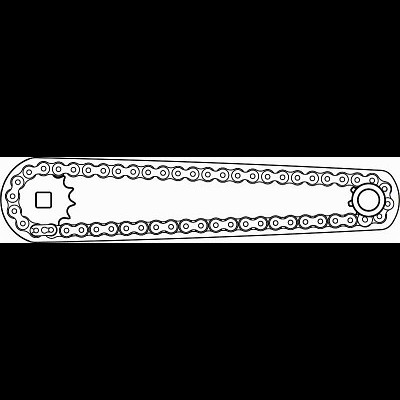 CHAVE DE EXTENSÃO DE ALUMÍNIO COM CORRENTE  236 K 1/2 U02360700