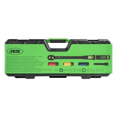 KIT DE FERRAMENTAS DE 5 PEÇAS COM CHAVE DE TORQUE DE 1/2" COM VISOR DE VIDRO | 54785