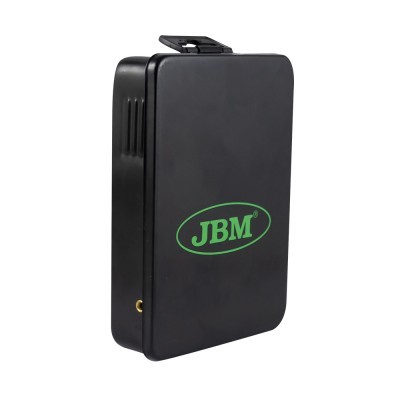 Estojo preto com logótipo verde JBM