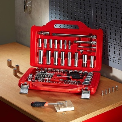 Conjunto de 100 chaves profissionais de caixa sextavadas USAG 601 - 1/4 - 1/2" J100 | U06010011