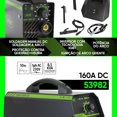 MAQUINA DE SOLDAR A ARCO ELÉTRICO MANUAL COM INVERSOR CC 100 A 53981