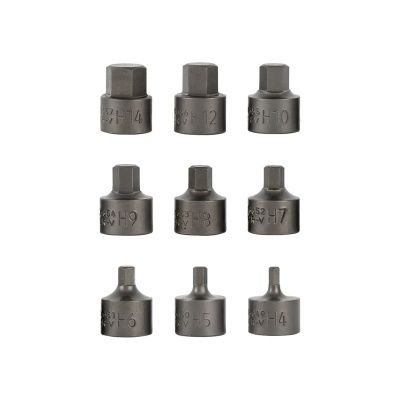 CONJUNTO DE PONTAS HEXAGONAIS CURTAS 3/8” 9 PCS | 54545