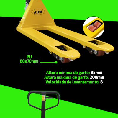 Elevador rápido manual porta paletes 2500kg JBM 53880
