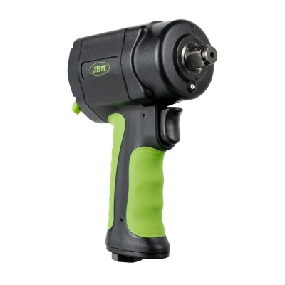 Chave de impacto pneumática preta com punho verde