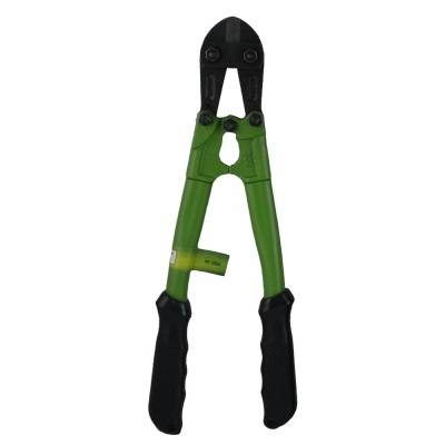 Alicate corta-arames com cabos verdes e punhos pretos