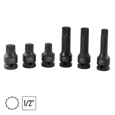 SET DE 6 CHAVES E PONTAS XZN DE IMPACTO DE 1/2" 52546