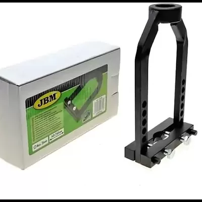 Suporte metálico preto com embalagem branca da marca JBM