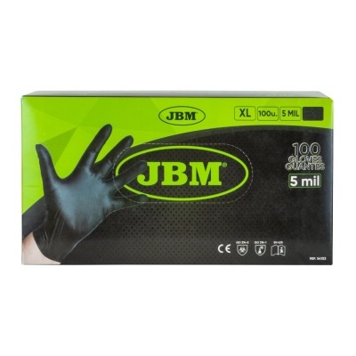 LUVAS PRETAS DESCARTÁVEIS DE NITRILO 5.0MIL