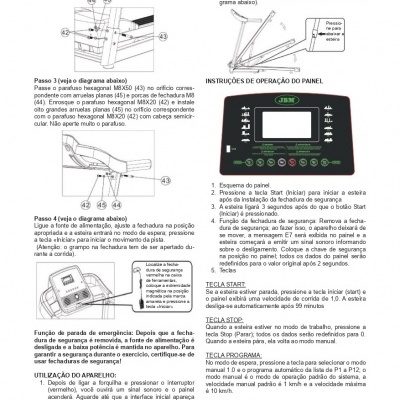Passadeira elétrica de correr JBM 53934