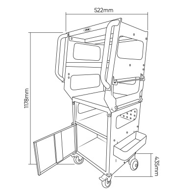 CARRINHO PARA EQUIPAMENTOS DE DIAGNÓSTICO AUTO | 54388