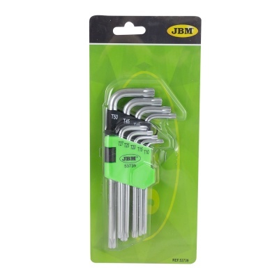 CONJUNTO DE 9 CHAVES TORX LONGAS 53739