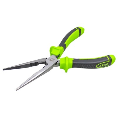 Alicate de ponta comprida com pega verde e cinzenta