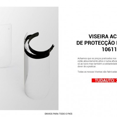 Viseira acrílica de protecção individual 106110