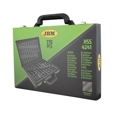 CONJUNTO DE BROCAS HELICOIDAIS 1-10MM HSS 4241 PRETO JBM 53851