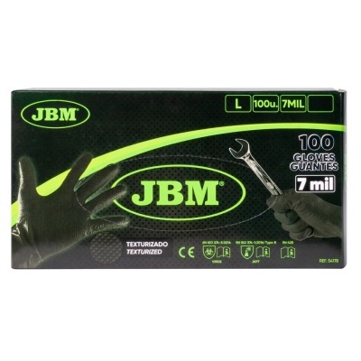 KIT 3 CAIXAS DE LUVAS DE NITRILO PRETAS L  | KL3-54178